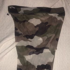 Sheer camo party leggings